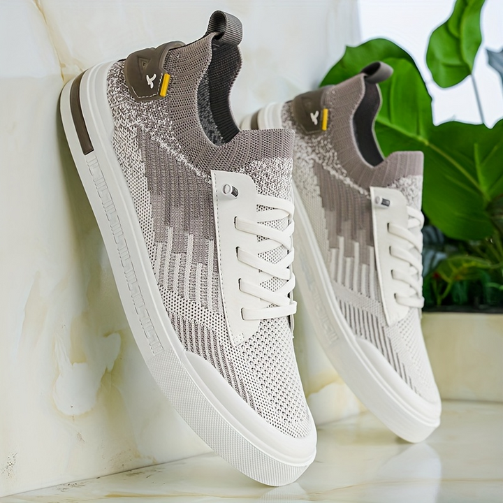 Baskets à lacets en textile pour hommes avec semelles épaisses - Thomas