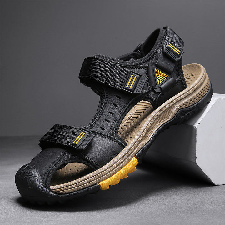 Sandales ergonomiques d'extérieur pour hommes avec fermeture réglable - Pierre