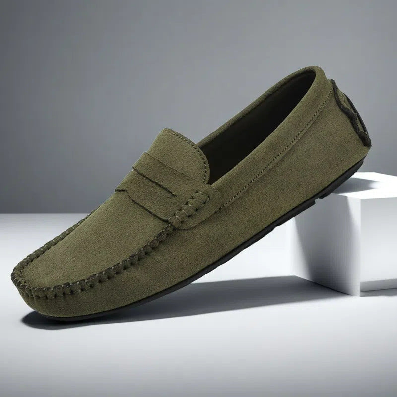 Mocassins en daim pour hommes avec design penny classique - Winslow