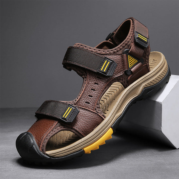 Sandales ergonomiques d'extérieur pour hommes avec fermeture réglable - Pierre