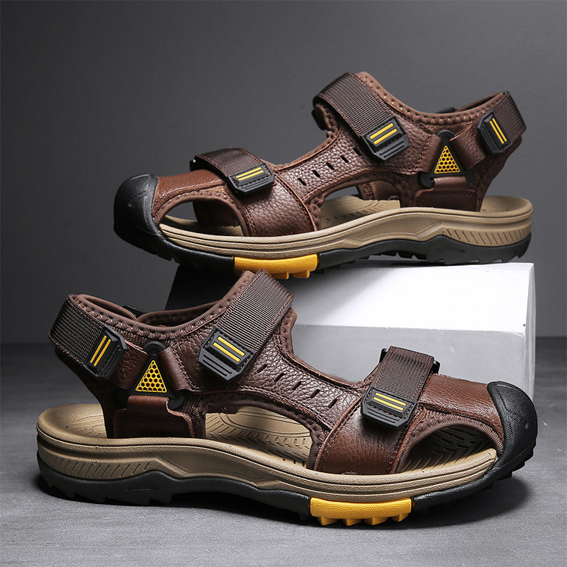 Sandales ergonomiques d'extérieur pour hommes avec fermeture réglable - Pierre