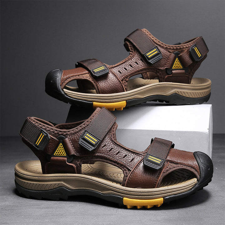 Sandales ergonomiques d'extérieur pour hommes avec fermeture réglable - Pierre