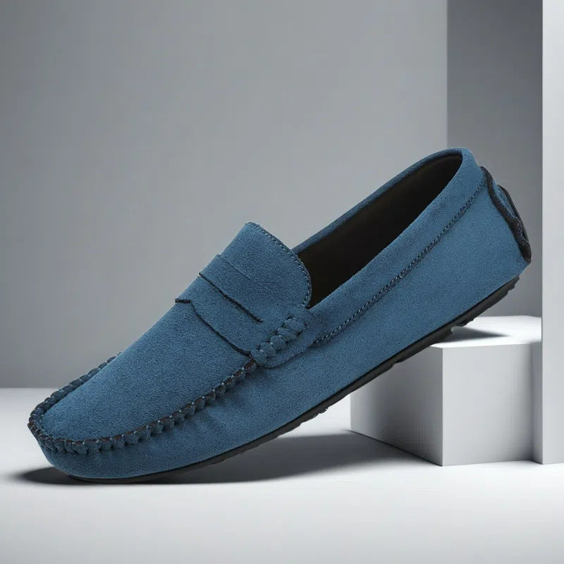 Mocassins en daim pour hommes avec design penny classique - Winslow