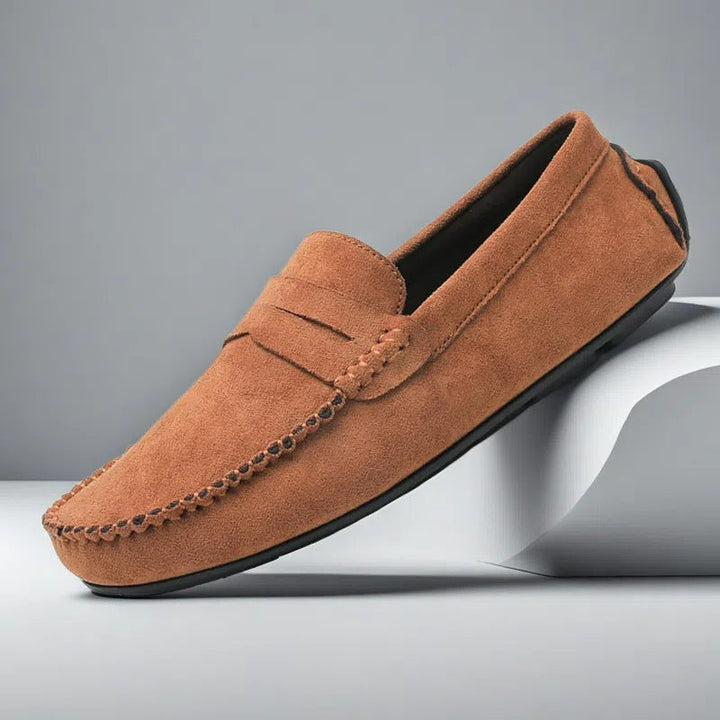 Mocassins en daim pour hommes avec design penny classique - Winslow