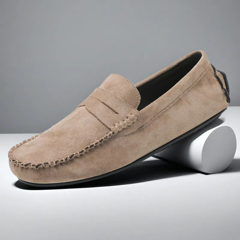 Mocassins en daim pour hommes avec design penny classique - Winslow