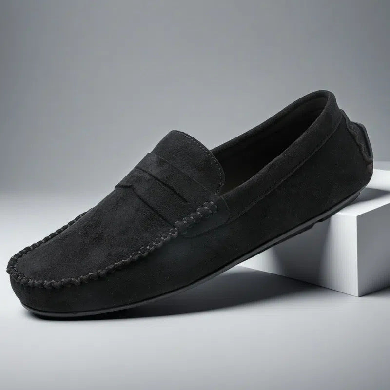 Mocassins en daim pour hommes avec design penny classique - Winslow