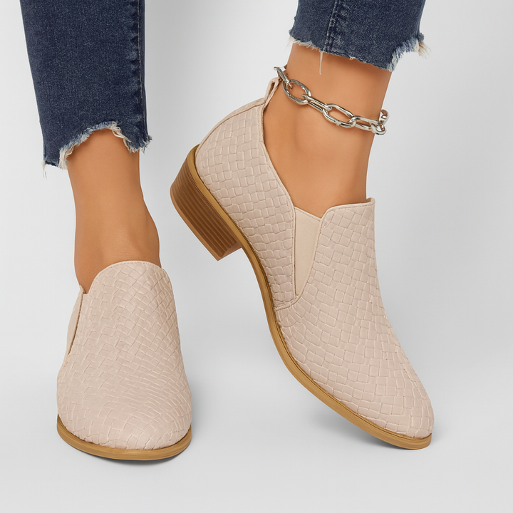 Chaussures oxford végétaliennes à relief géométrique pour femmes - Marcy