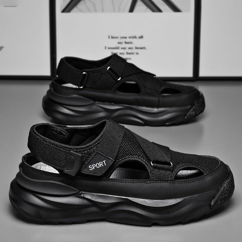Sandales de sport pour hommes avec semelles épaisses et fermeture velcro - Bruno