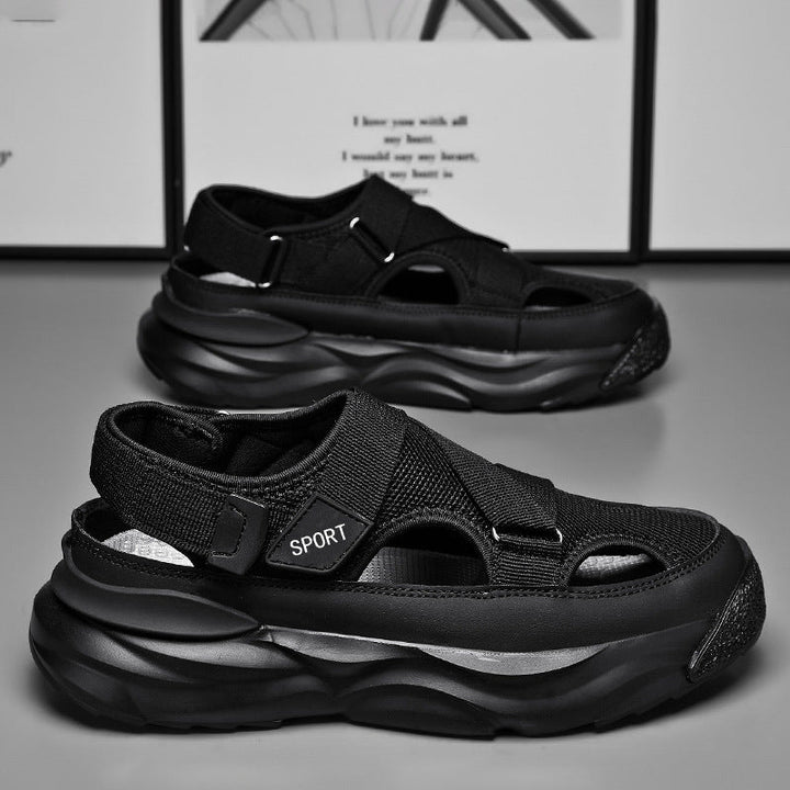 Sandales de sport pour hommes avec semelles épaisses et fermeture velcro - Bruno