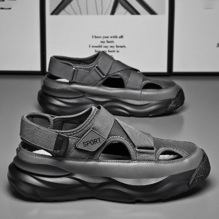 Sandales de sport pour hommes avec semelles épaisses et fermeture velcro - Bruno