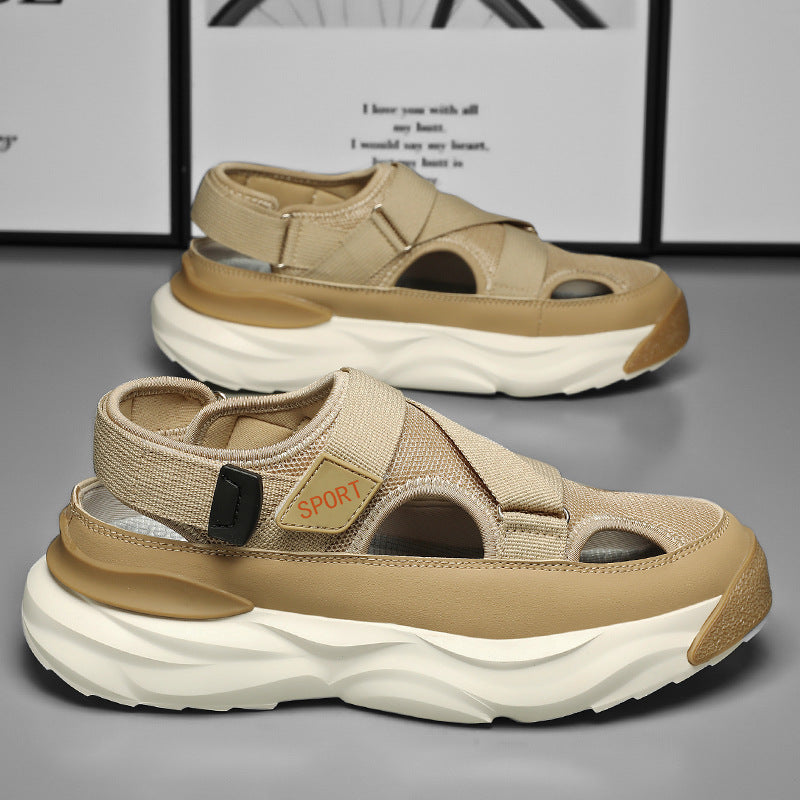 Sandales de sport pour hommes avec semelles épaisses et fermeture velcro - Bruno