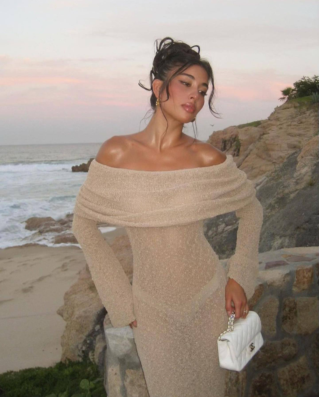 Robe longue décolletée pour femmes - Adelheid