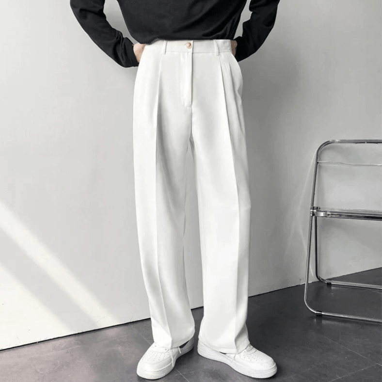 Pantalon droit à pinces pour homme - Marcelo