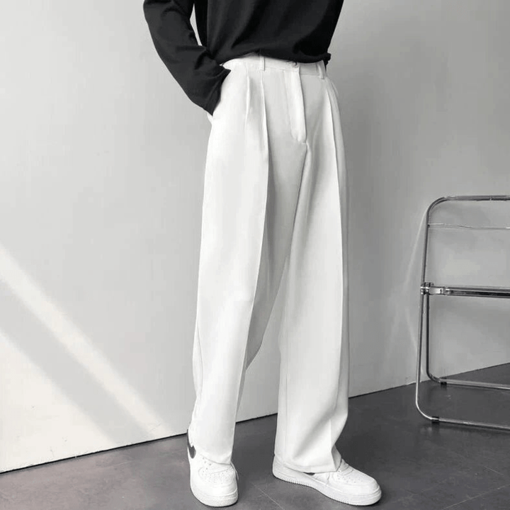 Pantalon droit à pinces pour homme - Marcelo