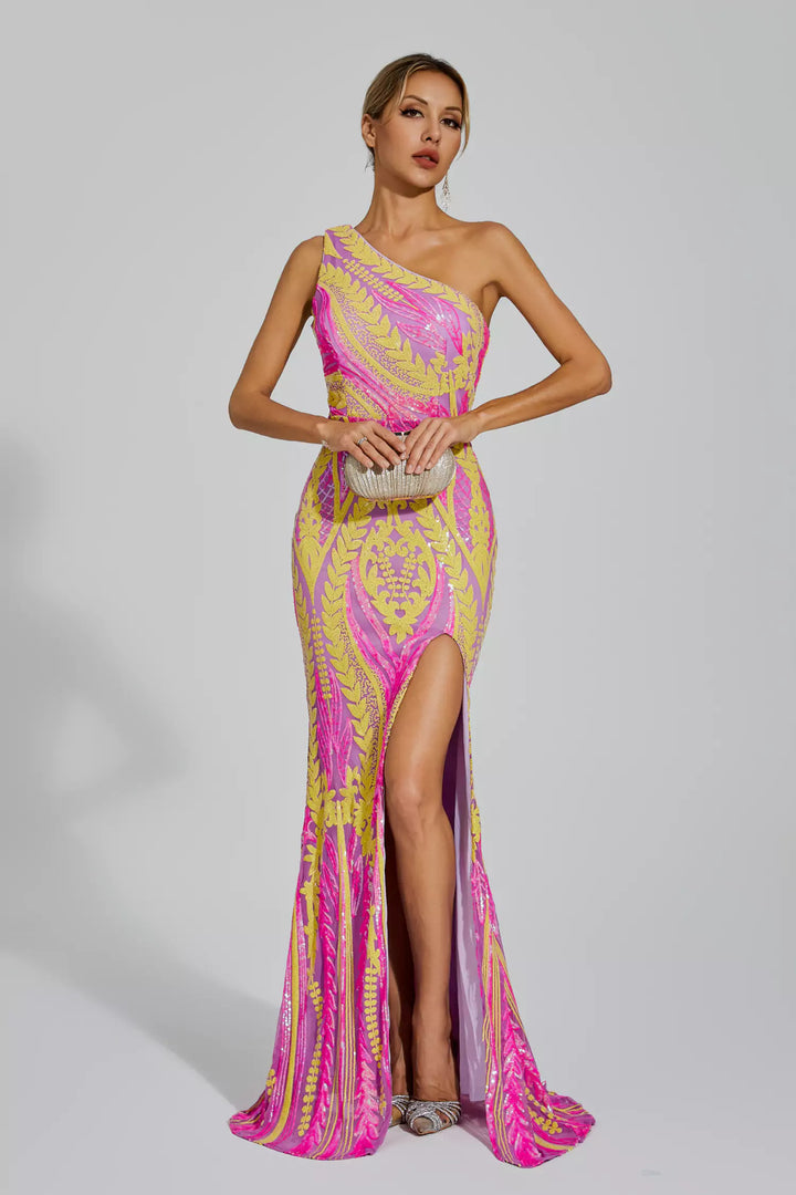 Robe longue pour femme avec fente latérale - Waltraud