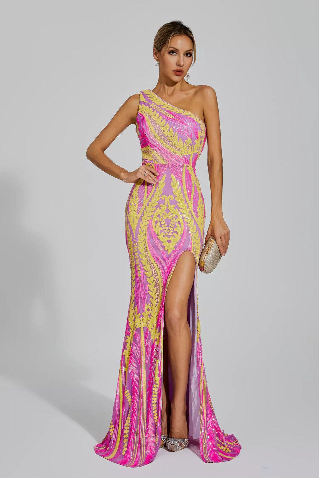 Robe longue pour femme avec fente latérale - Waltraud
