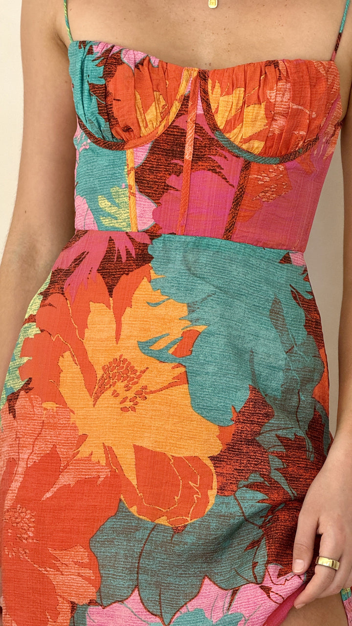 Robe longue à imprimé floral pour femme - Elda
