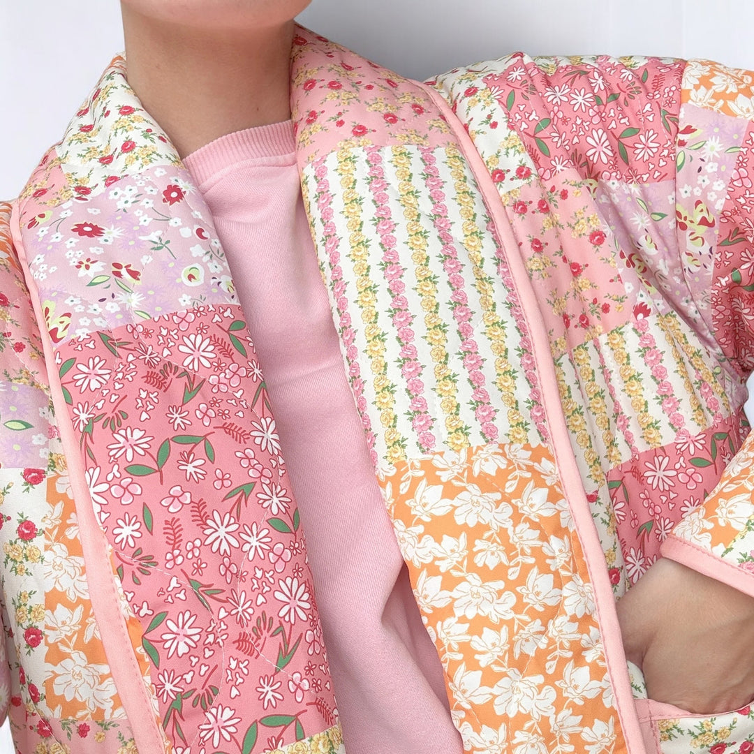 Veste matelassée à fleurs pour femme - Eirlys