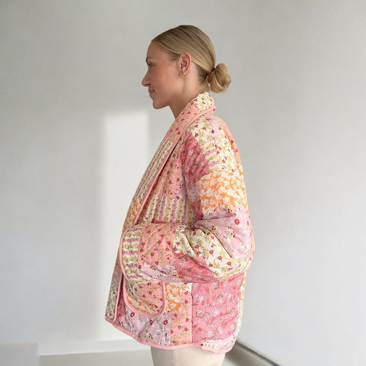 Veste matelassée à fleurs pour femme - Eirlys