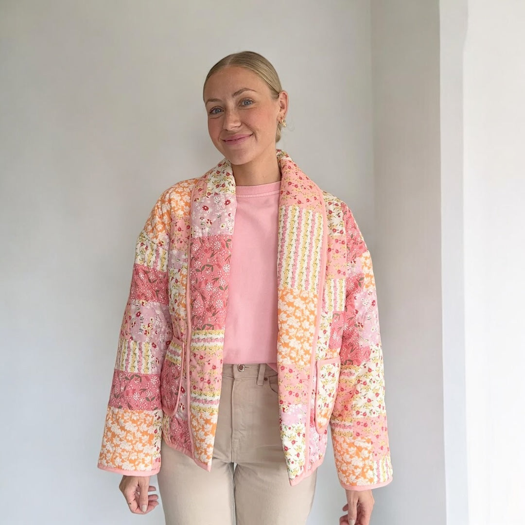 Veste matelassée à fleurs pour femme - Eirlys