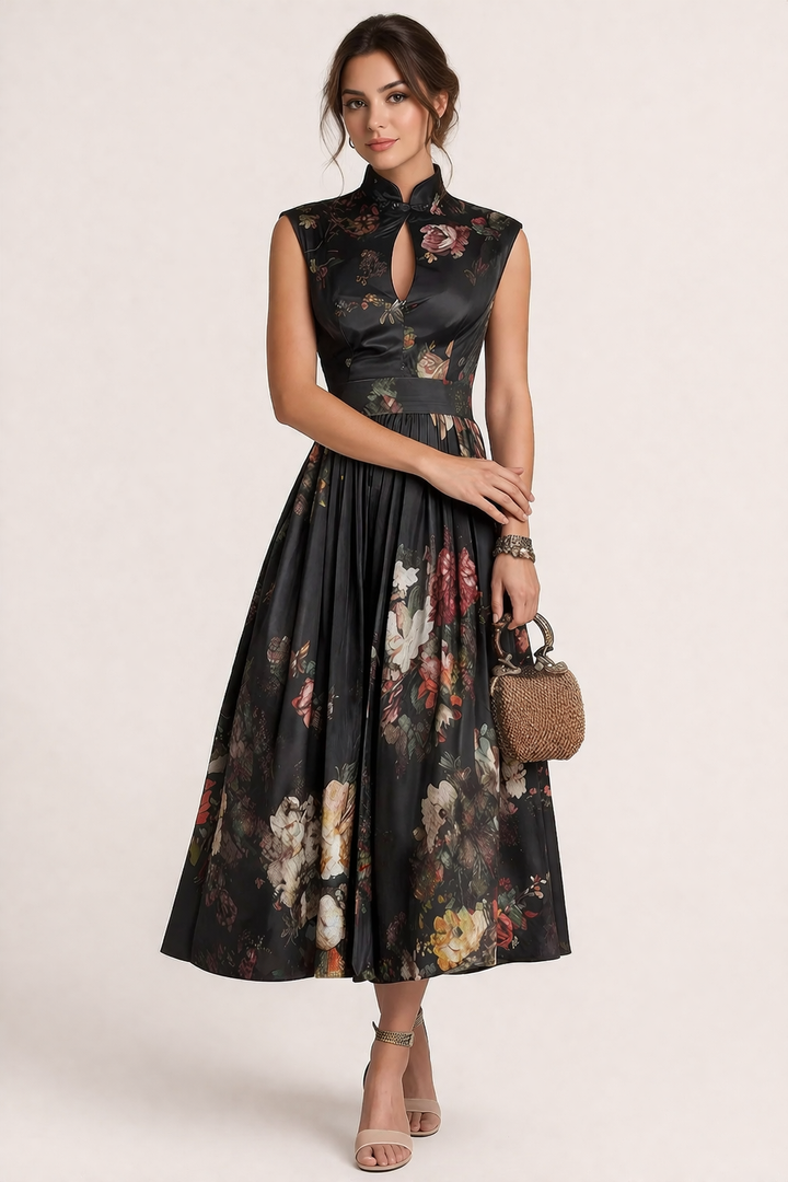 Robe midi élégante et fleurie pour femme - Giada