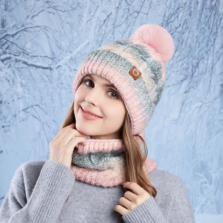Ensemble bonnet et collier en maille pour femme - Nireka