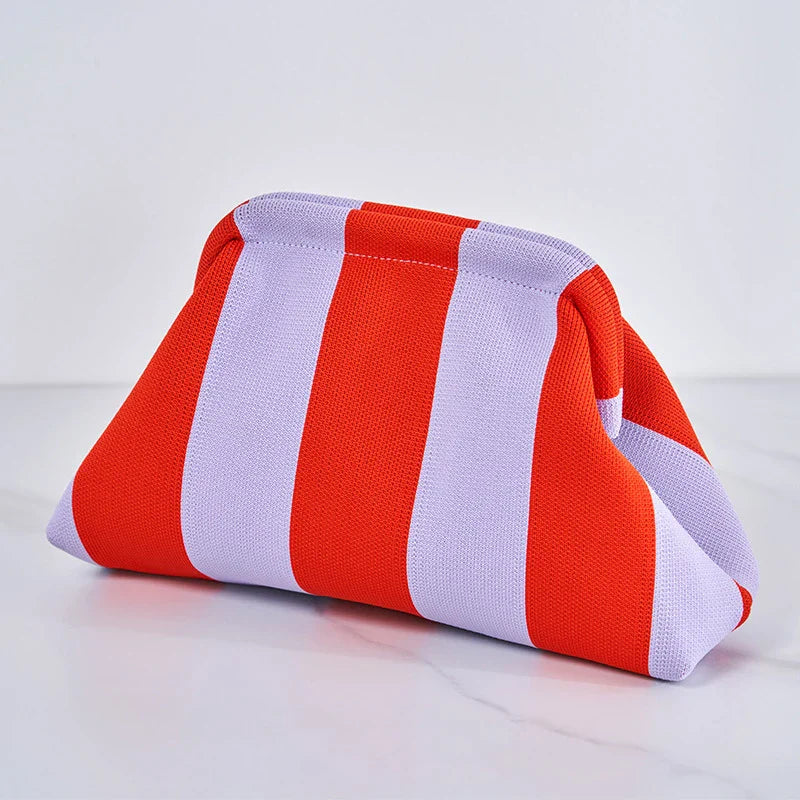 Sac tissé pour femmes, style printemps-été, avec motif rayé