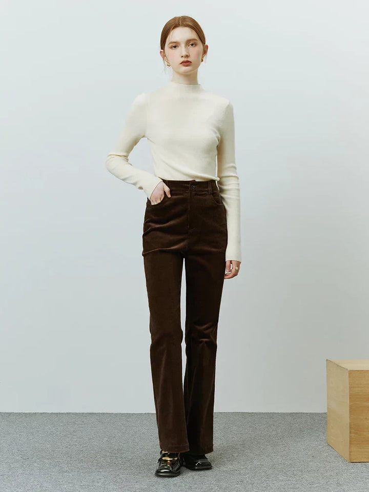 Pantalon en velours côtelé à silhouette droite pour femme - Ailbhe