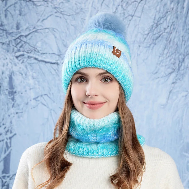 Ensemble bonnet et collier en maille pour femme - Nireka