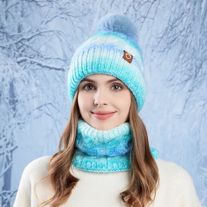 Ensemble bonnet et collier en maille pour femme - Nireka