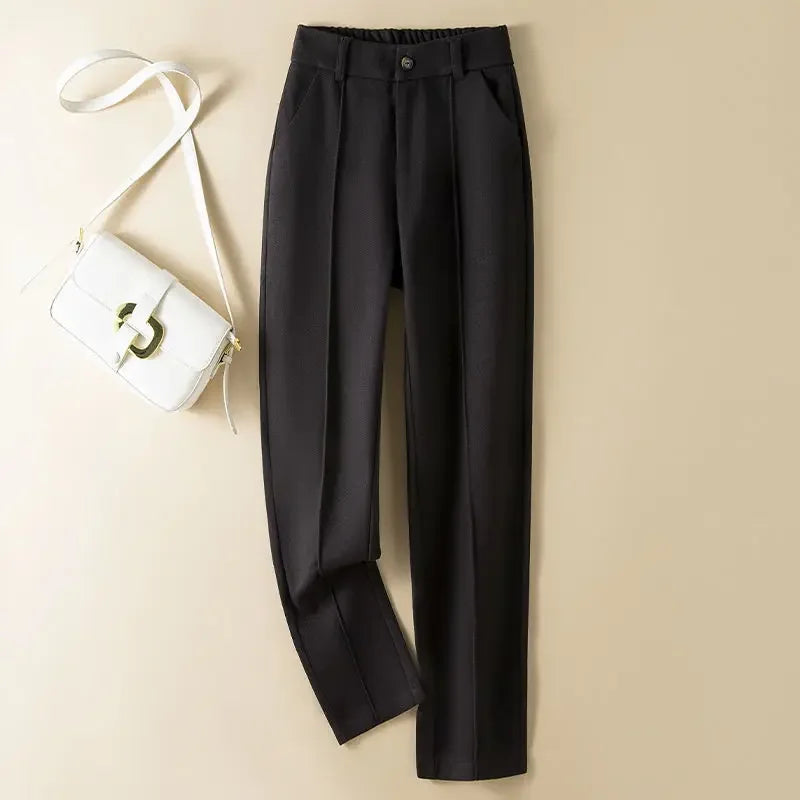 Pantalon taille haute en laine pour femme - Selvia