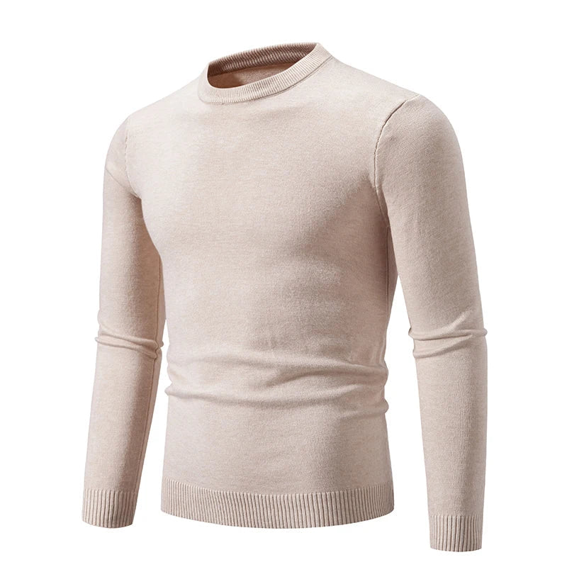 Pull en maille à manches longues et col rond pour homme - Odrin