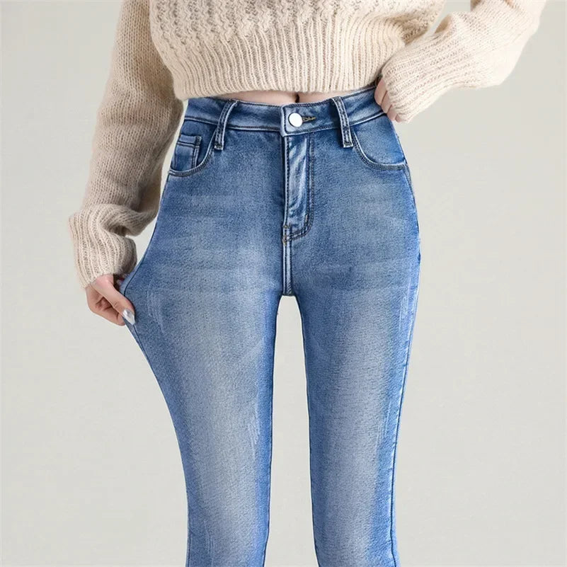 Pantalon effet denim thermique pour femme - Davianne