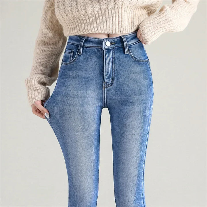 Pantalon effet denim thermique pour femme - Davianne