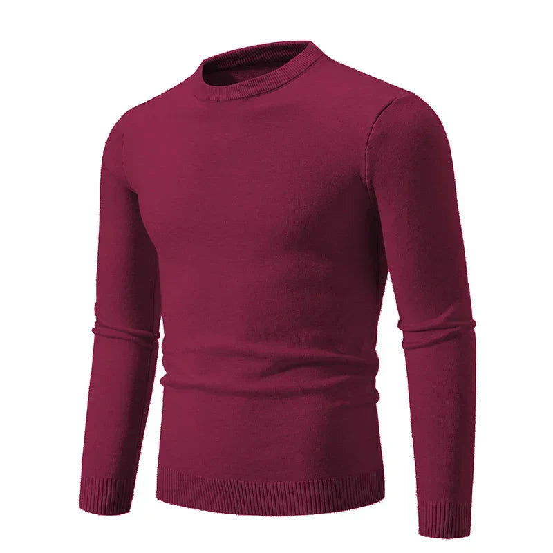 Pull en maille à manches longues et col rond pour homme - Odrin