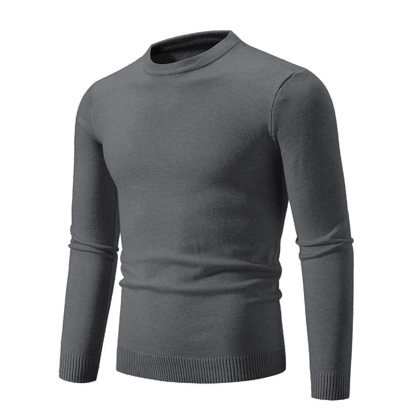 Pull en maille à manches longues et col rond pour homme - Odrin