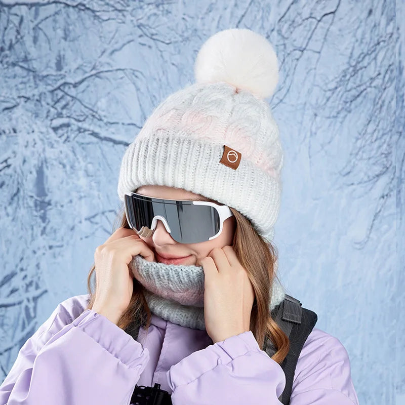 Ensemble bonnet et collier en maille pour femme - Nireka