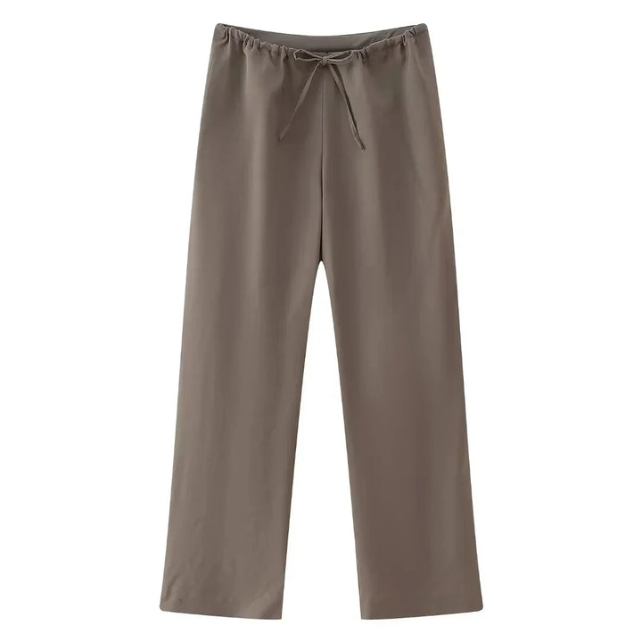 Ensemble dos nu pour femmes avec dos ouvert et pantalon fluide - Mishlova