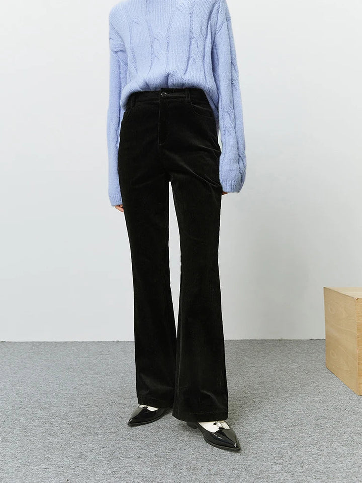 Pantalon en velours côtelé à silhouette droite pour femme - Ailbhe