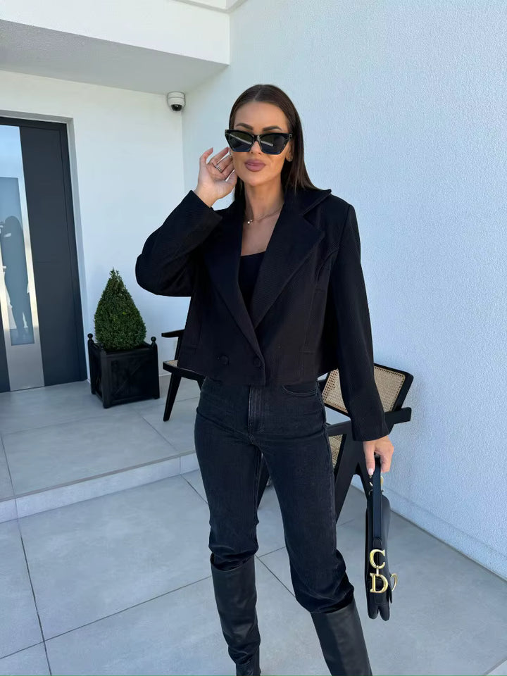 Blazer décontracté pour femmes avec coupe courte - Dalia