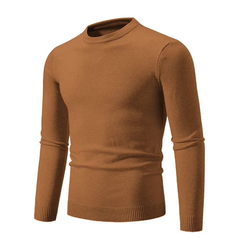 Pull en maille à manches longues et col rond pour homme - Odrin