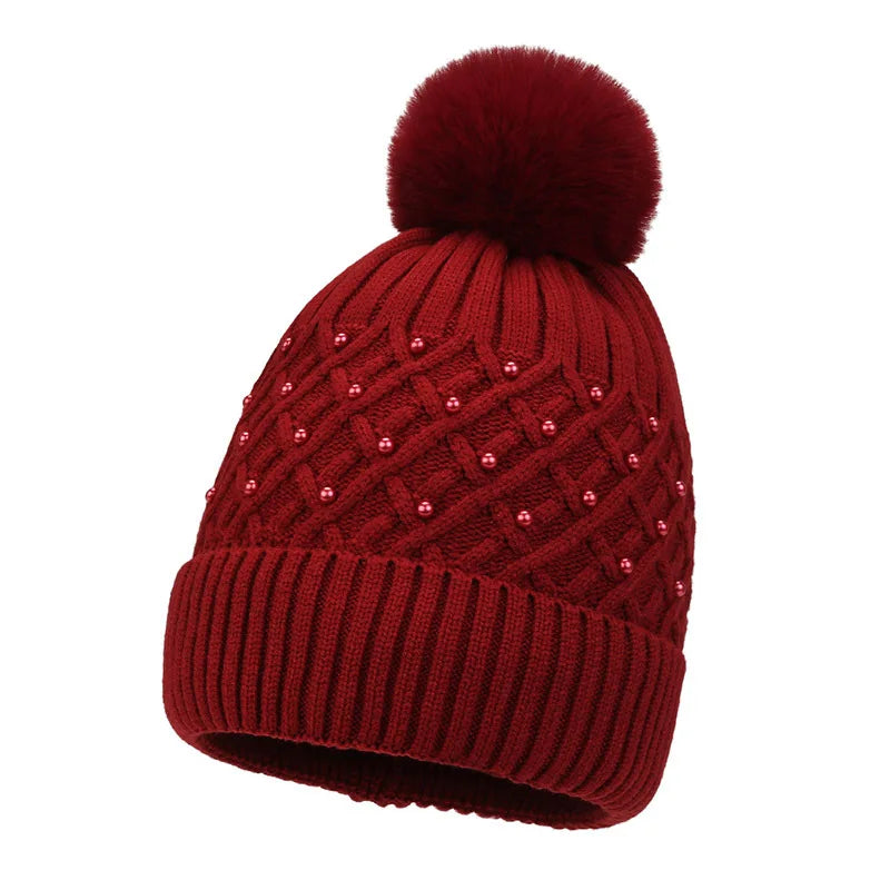 Bonnet tricoté pour femme avec pompon - Kiremo