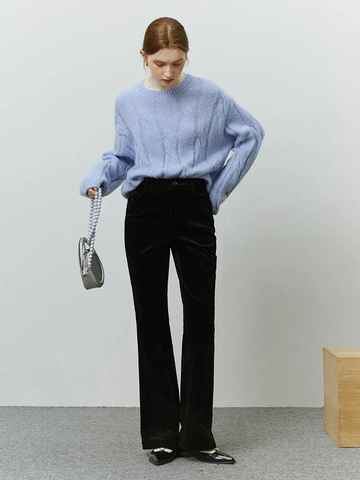 Pantalon en velours côtelé à silhouette droite pour femme - Ailbhe