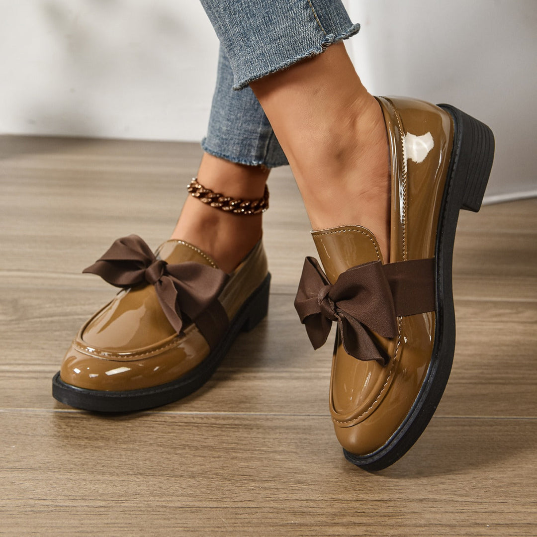 Mocassins décontractés avec nœud sur le devant pour femmes - Camila