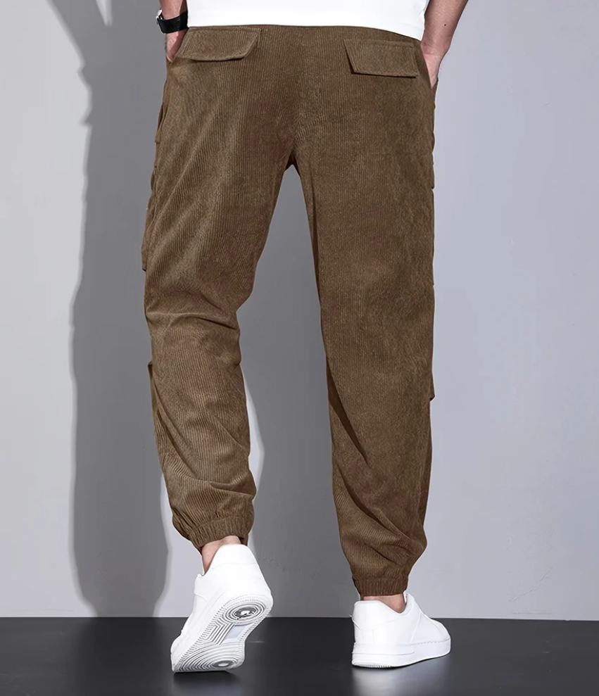 Pantalon en velours côtelé Léo pour hommes - Stylé et chaud