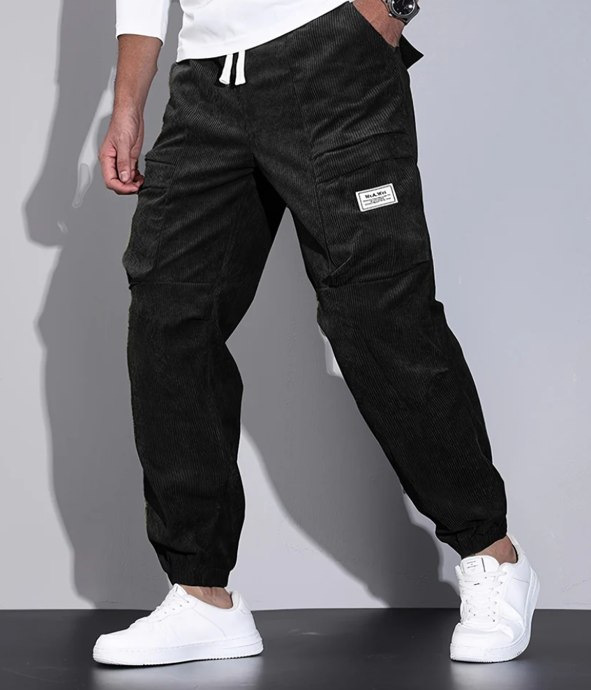 Pantalon en velours côtelé Léo pour hommes - Stylé et chaud