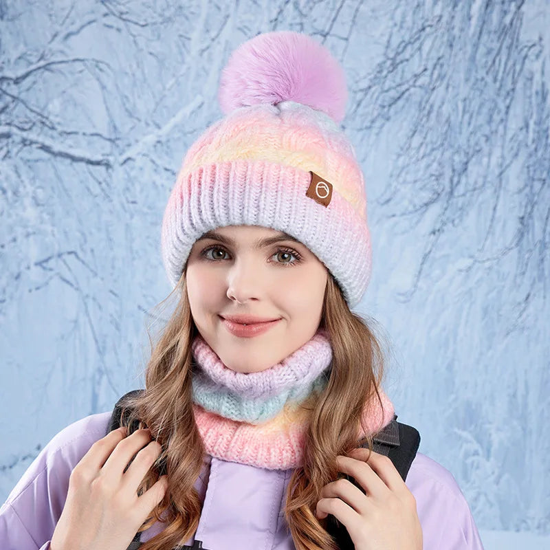 Ensemble bonnet et collier en maille pour femme - Nireka