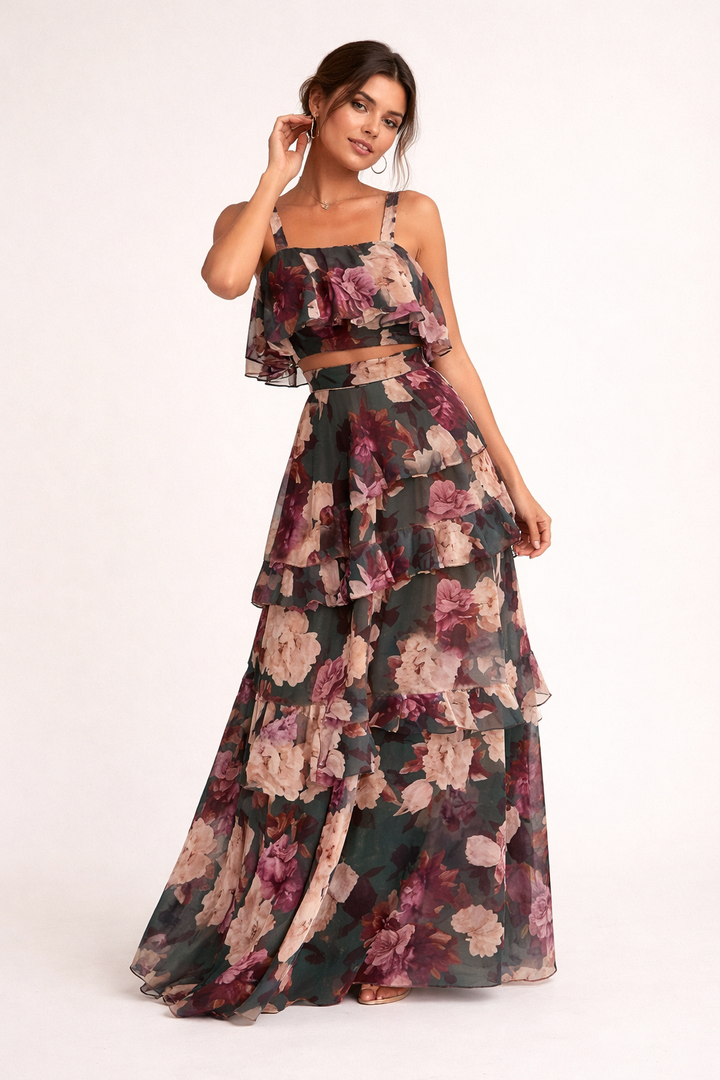 Ensemble floral pour femmes, élégant et estival - Alessandra
