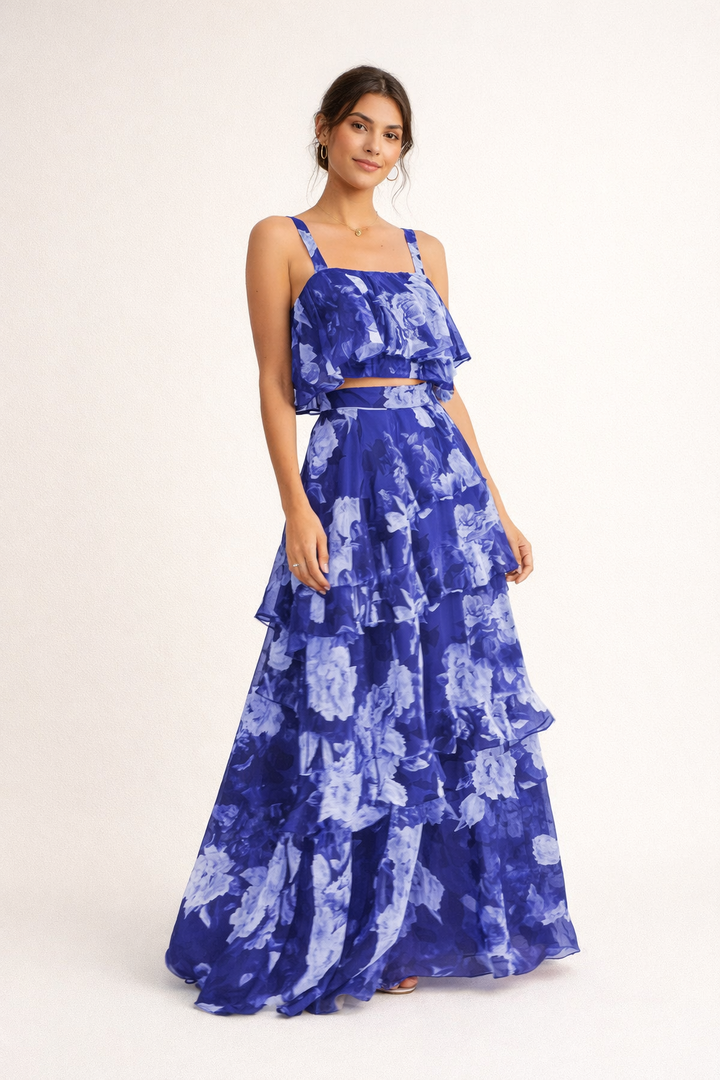Ensemble floral pour femmes, élégant et estival - Alessandra