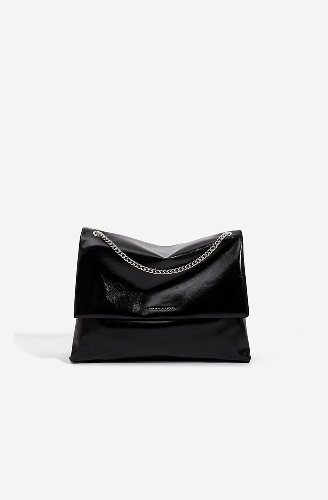 Sac à bandoulière pour femme avec rabat et chaîne en métal